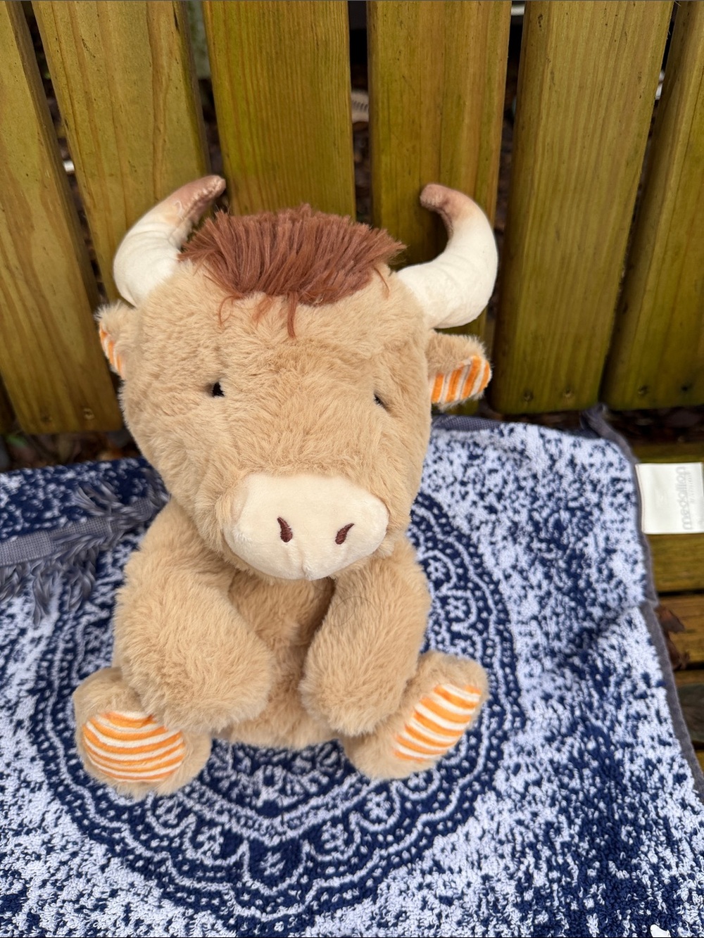 Plush Brown Highland Cow Stuffed Animal - Soft Comfort Toy